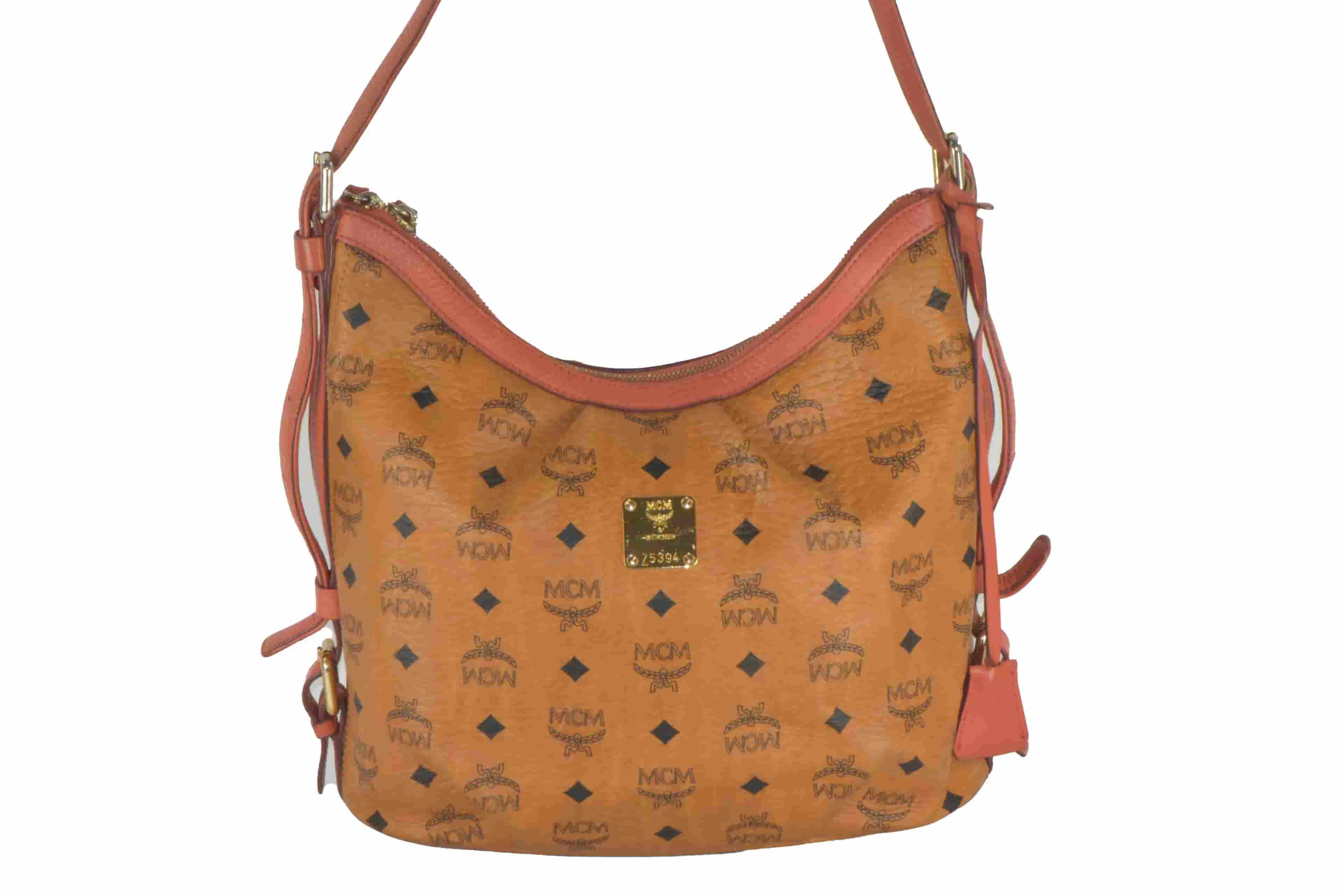 ✅MCM TASCHE SCHULTERTASCHE HANDTASCHE HOBO CROSSBODY COGNAC 2460