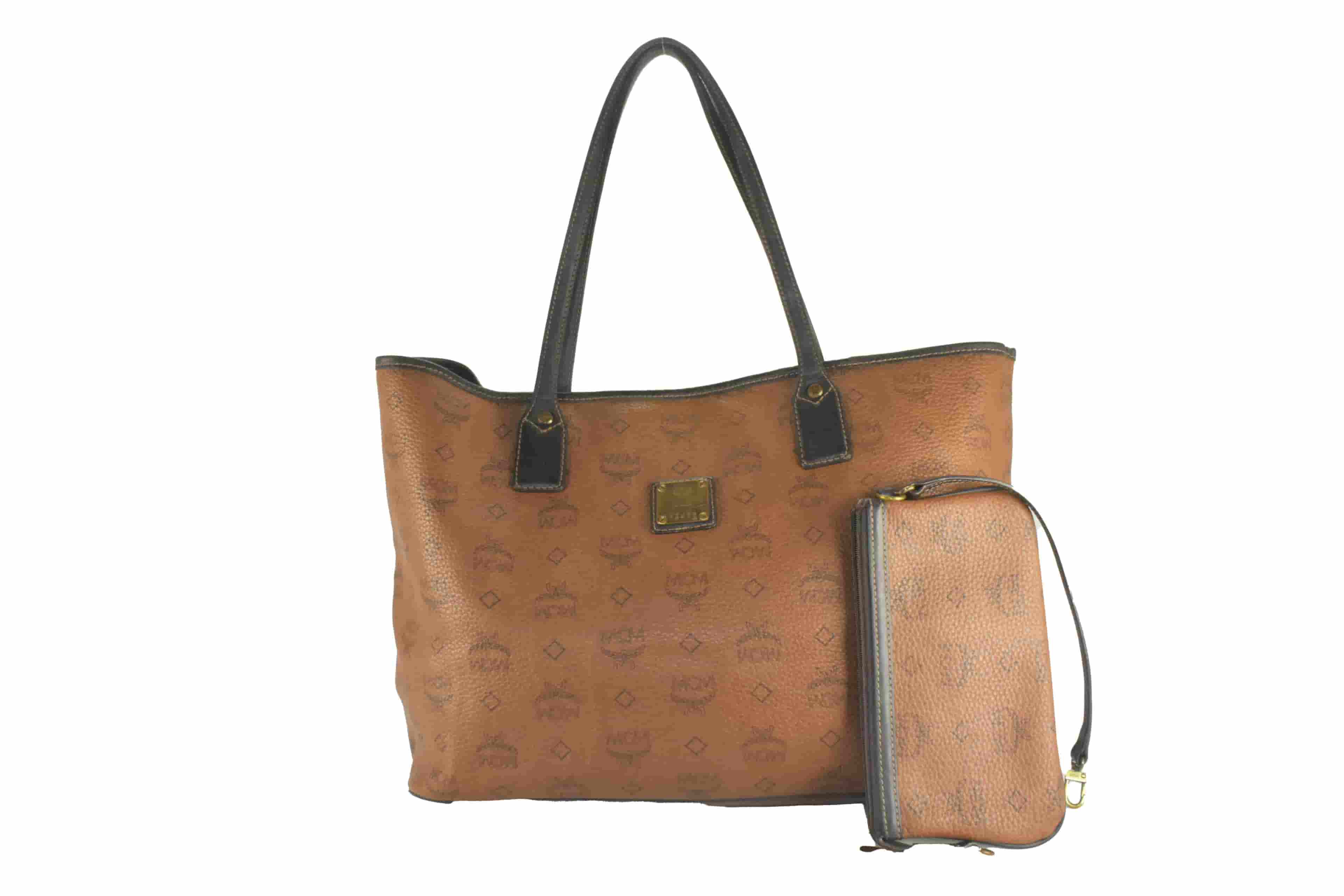 MCM SHOPPER vintmarket.de SCHULTERTASCHE TASCHE BRAUN 3563