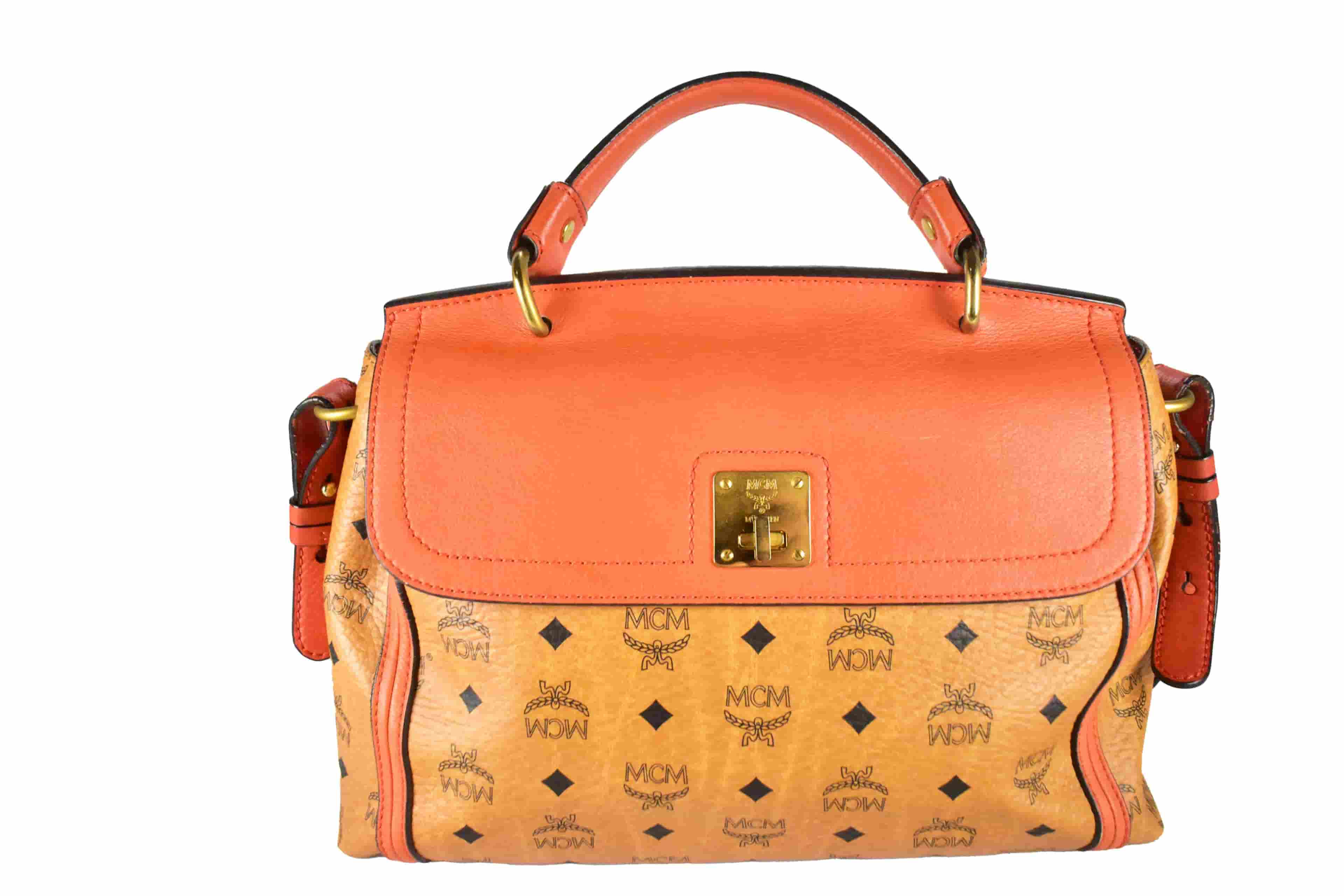 MCM SCHULTERTASCHE vintmarket.de CROSSBODY TASCHE COGNAC ROT 3696