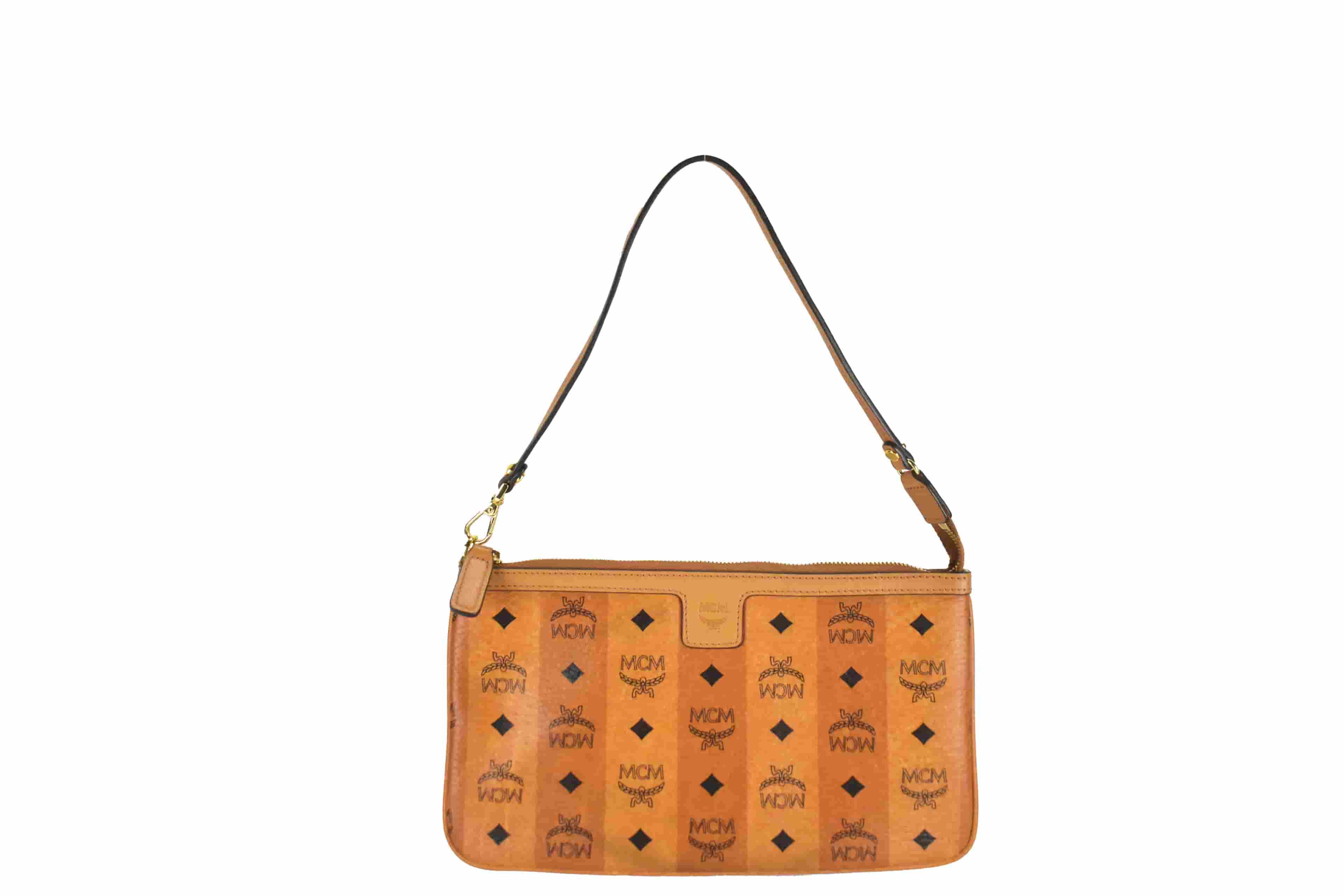 MCM TASCHE POCHETTE vintmarket.de SCHULTERTASCHE LIZ COGNAC 3744