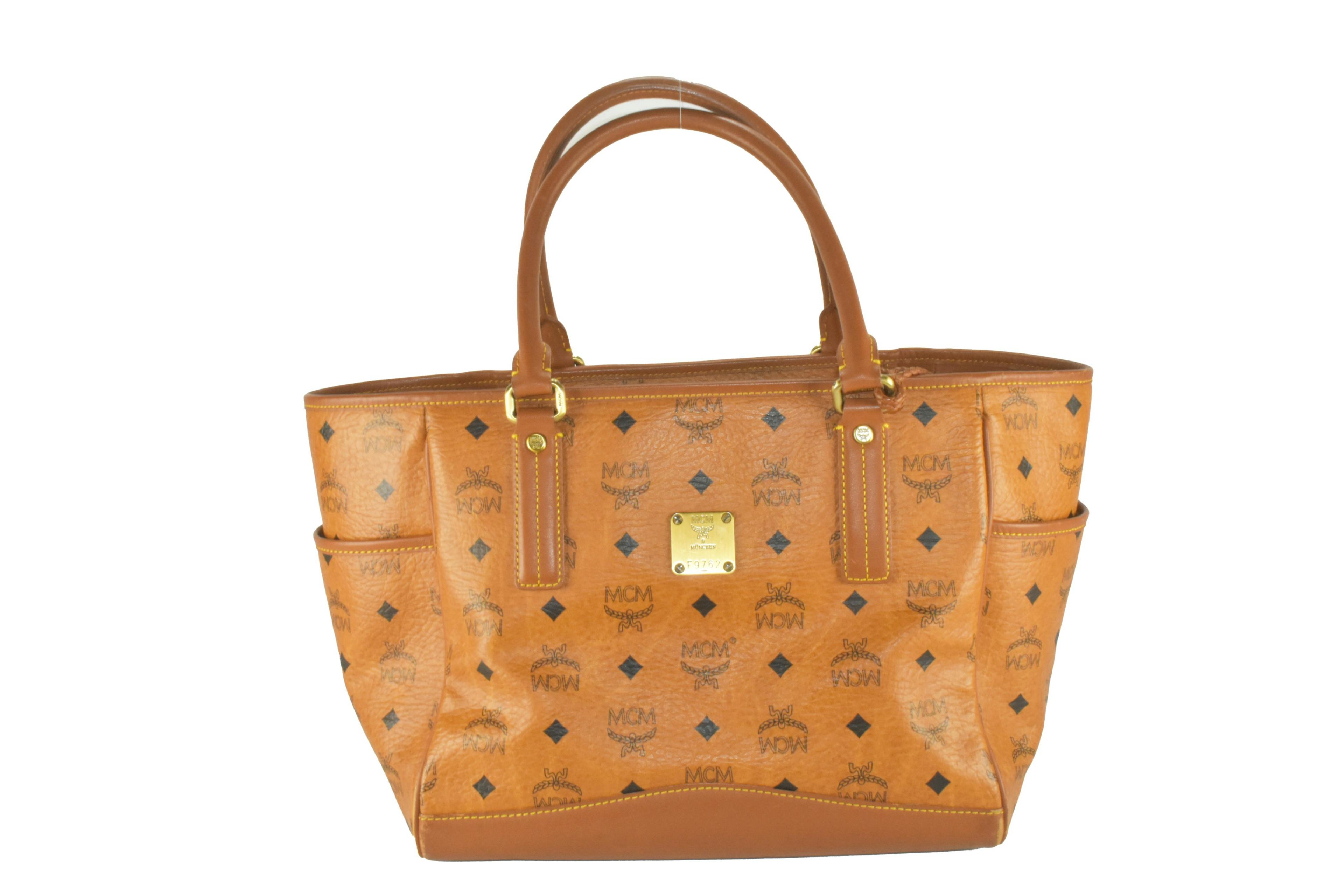 ✅MCM SCHULTERTASCHE vintmarket.de LEDERTASCHE COGNAC 3440