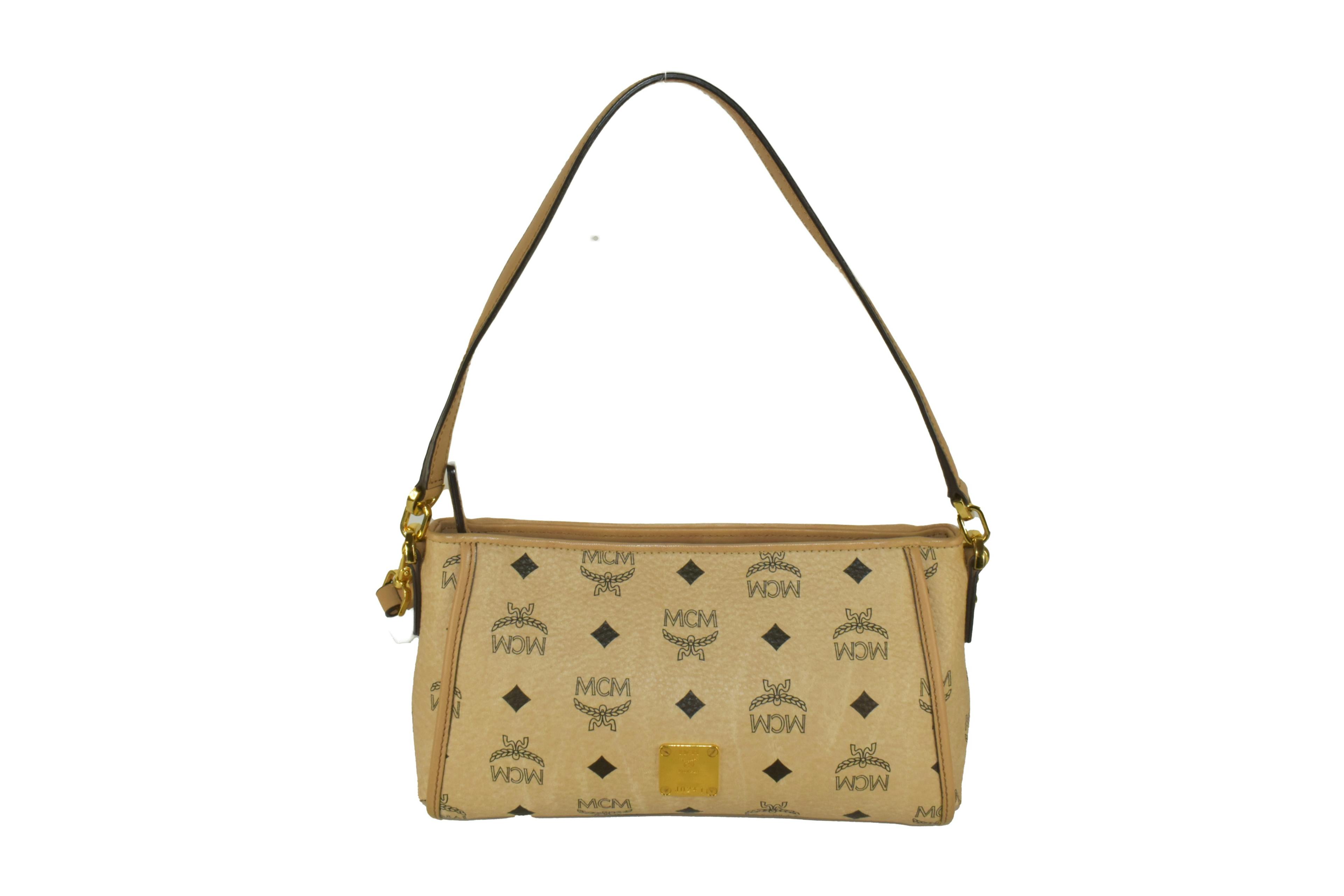 MCM SCHULTERTASCHE vintmarket.de UMHÄNGETASCHE BEIGE 3446