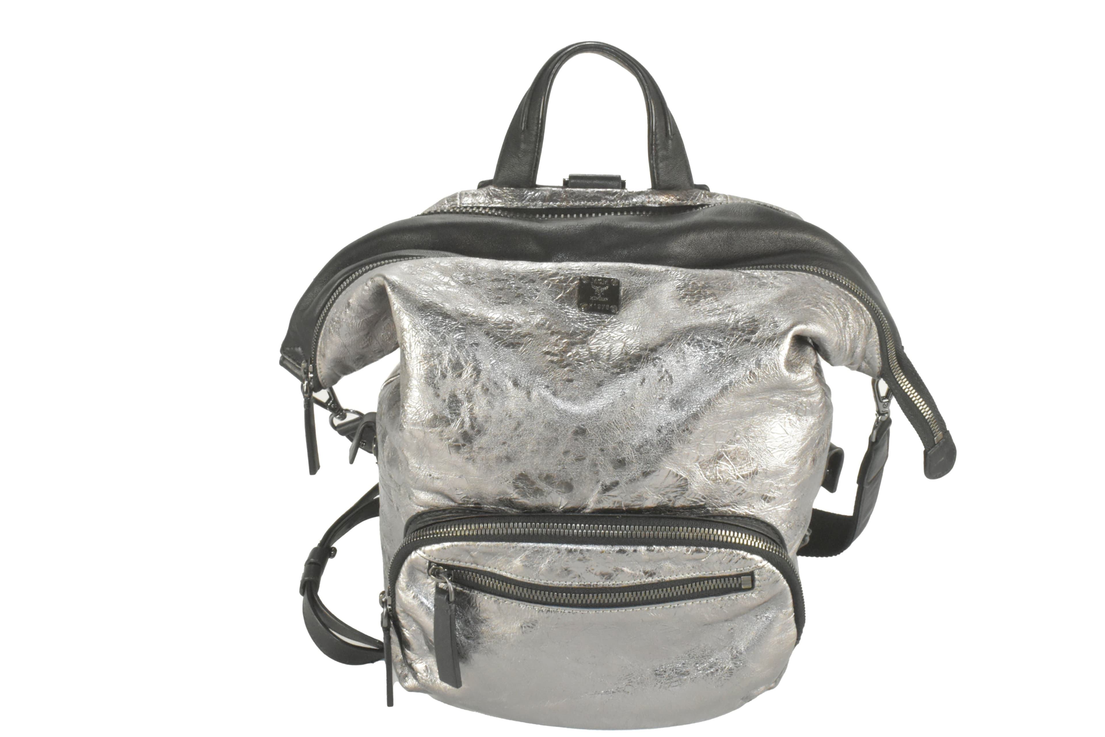 MCM DAMEN RUCKSACK vintmarkert.de SCHULTERTASCHE SILBER 3489