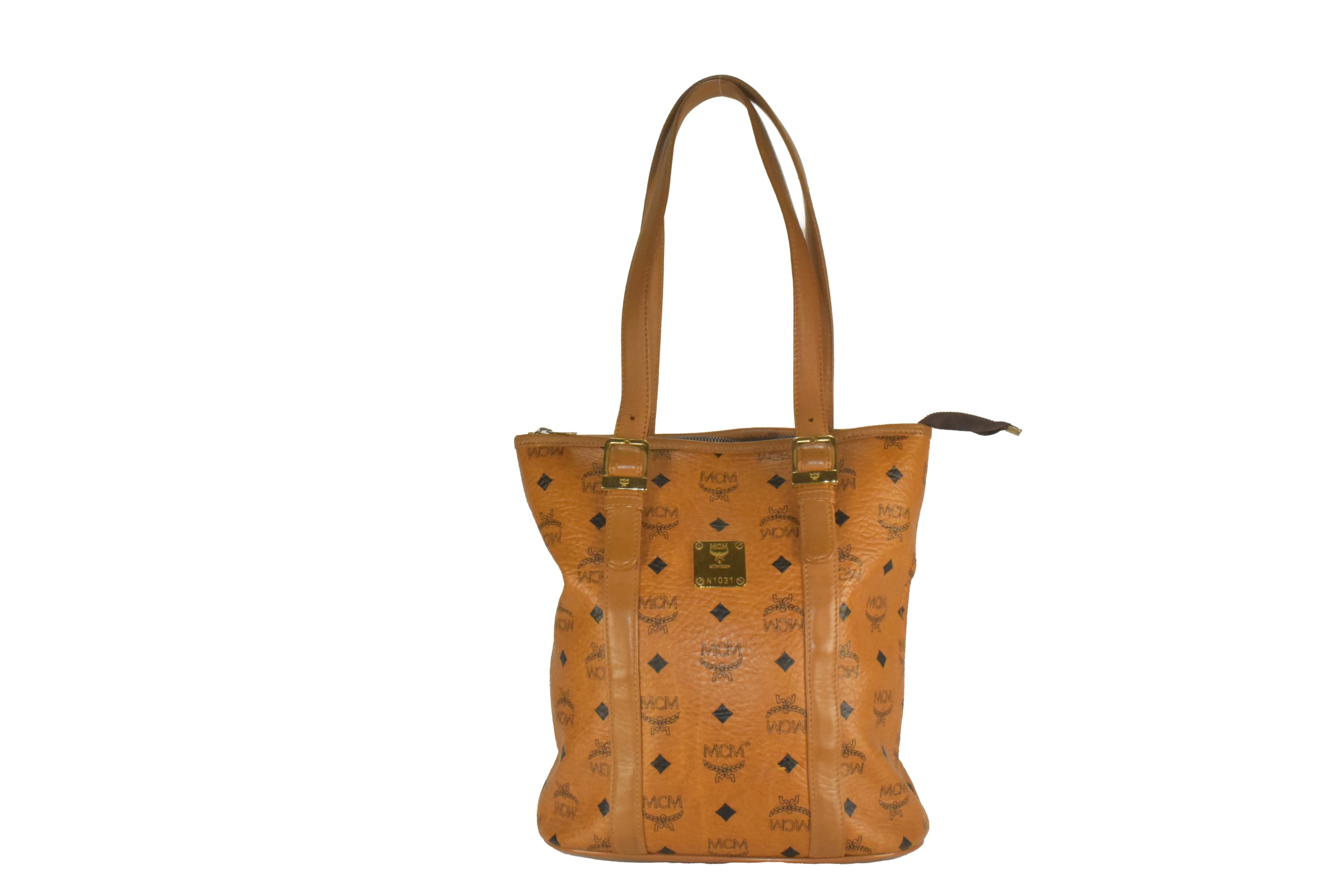 MCM HANDTASCHE vintmarket.de LEDERTASCHE SHOPPER COGNAC 2463