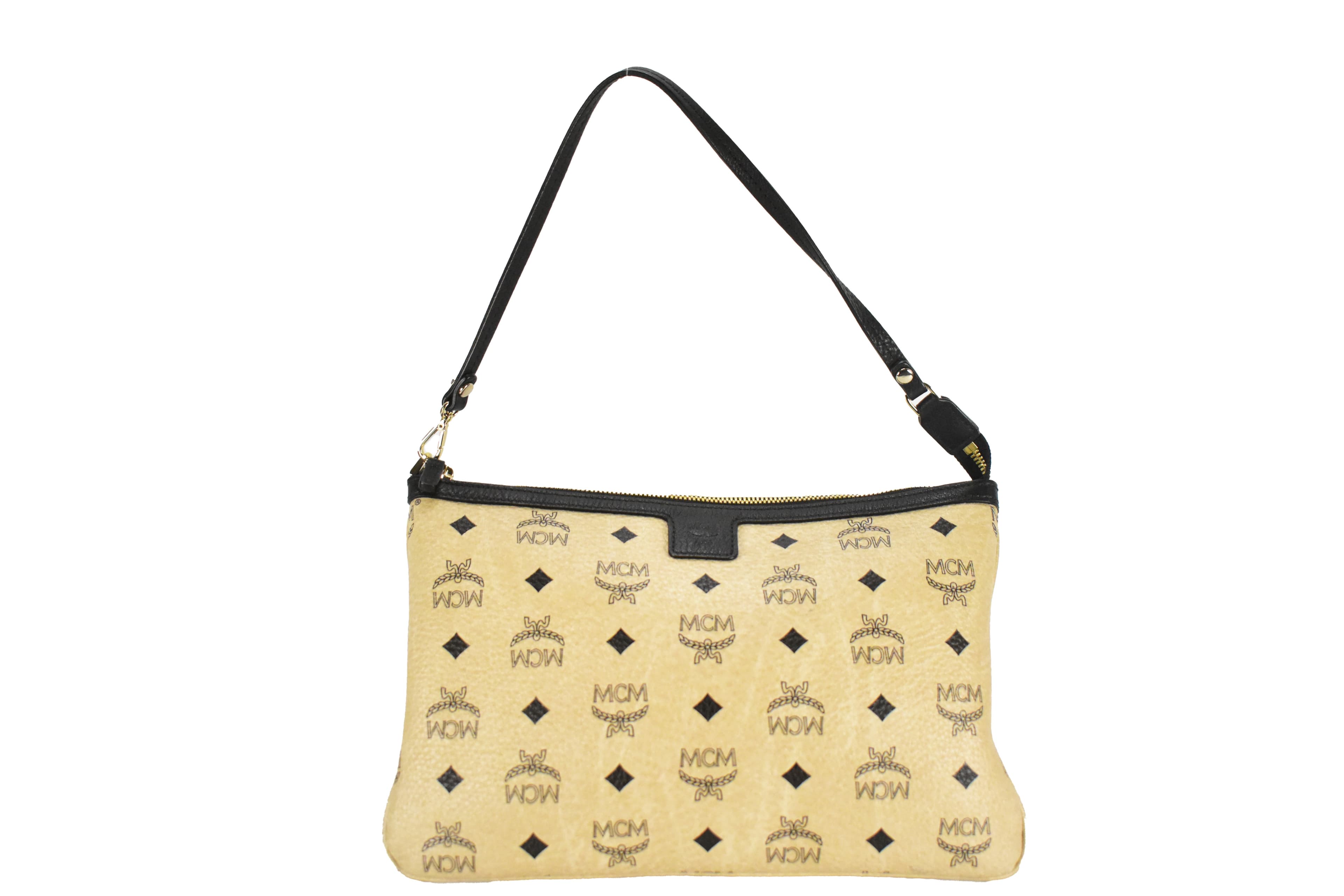 MCM TASCHE POCHETTE vintmarket.de SCHULTERTASCHE LIZ BEIGE 3093