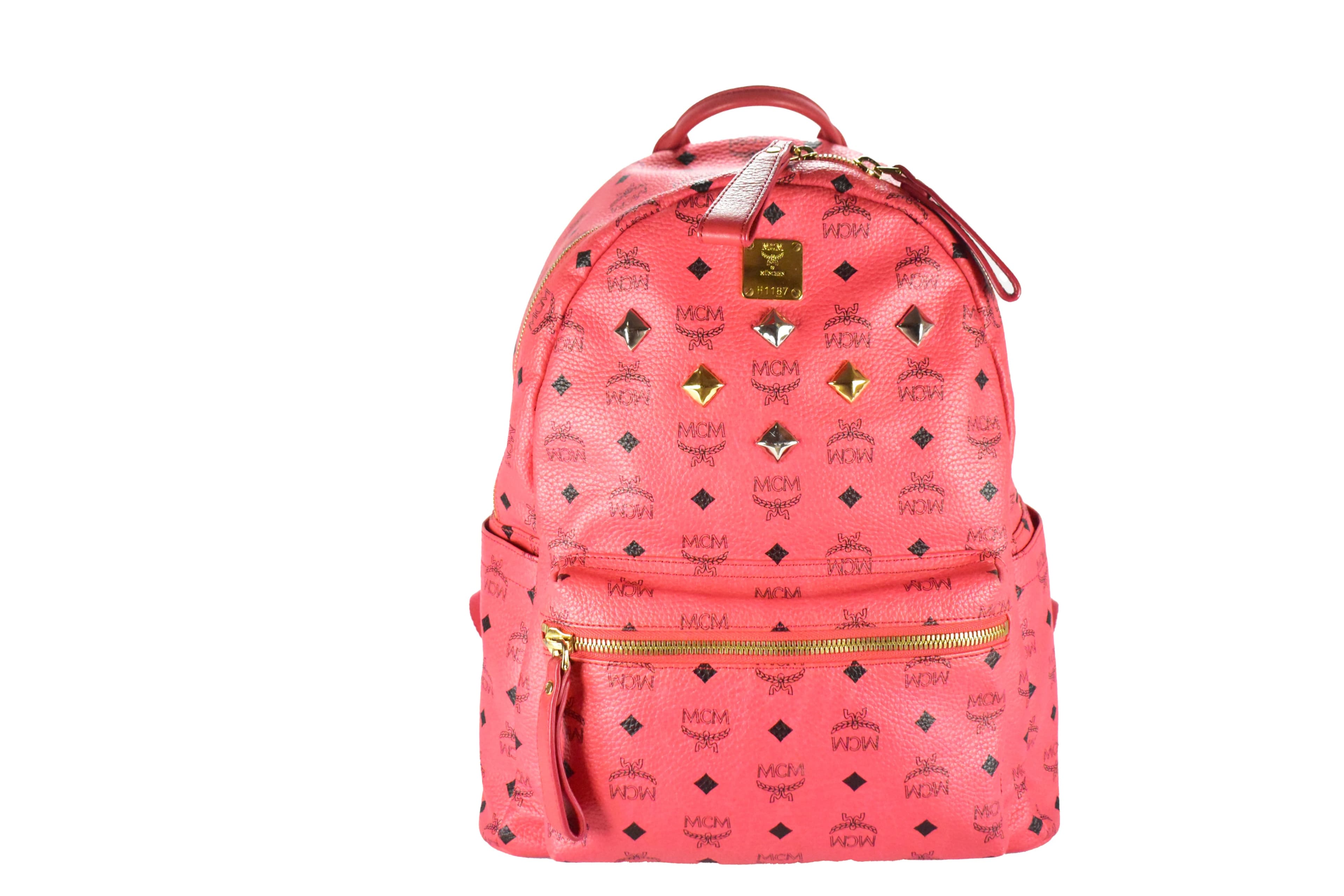 ✅MCM RUCKSACK vintmarket.de LEDERRUCKSACK PINK HERREN DAMEN 3805