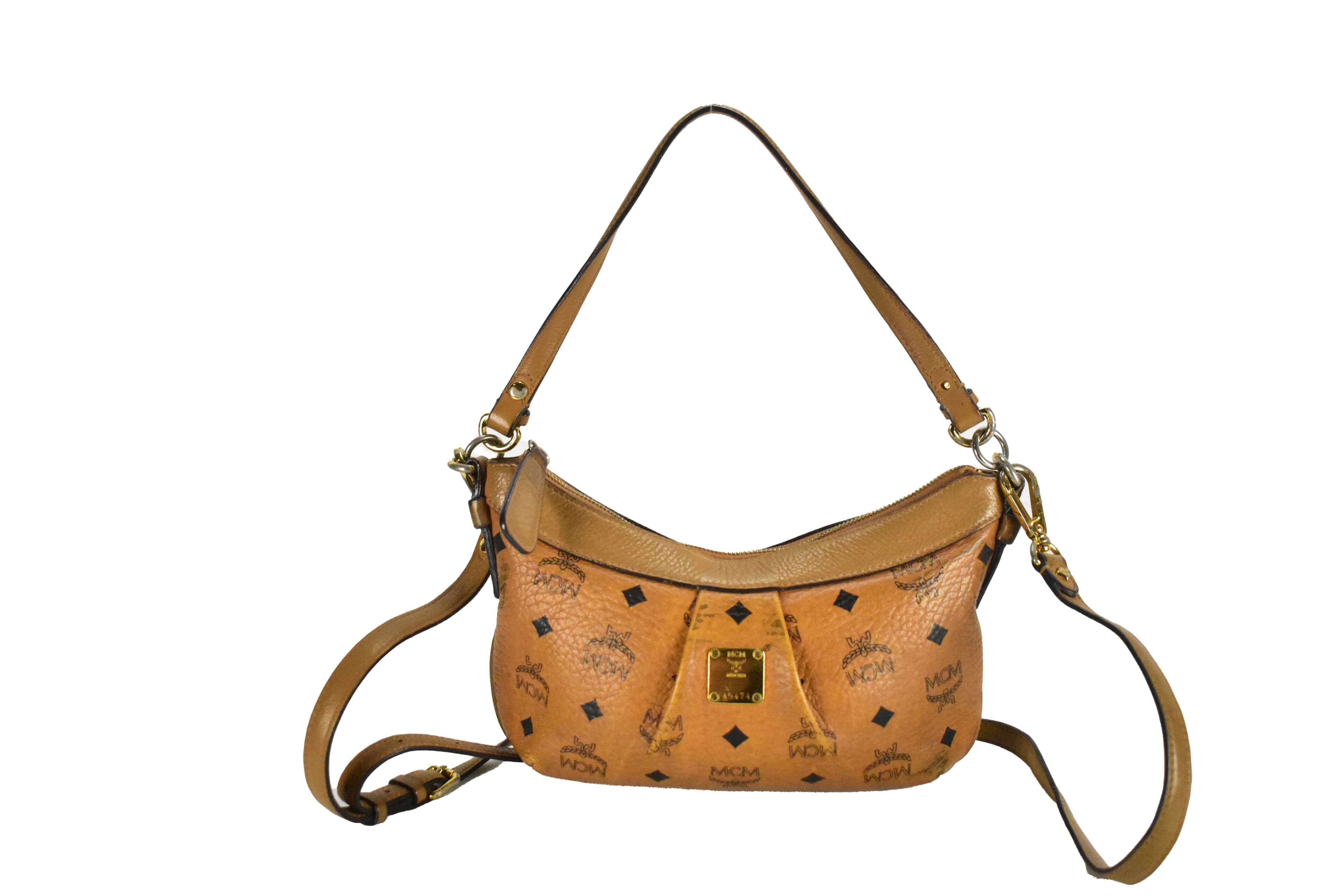 MCM CROSSBODY vintmarket-de SCHULTERTASCHE HANDTASCHE COGNAC 3870