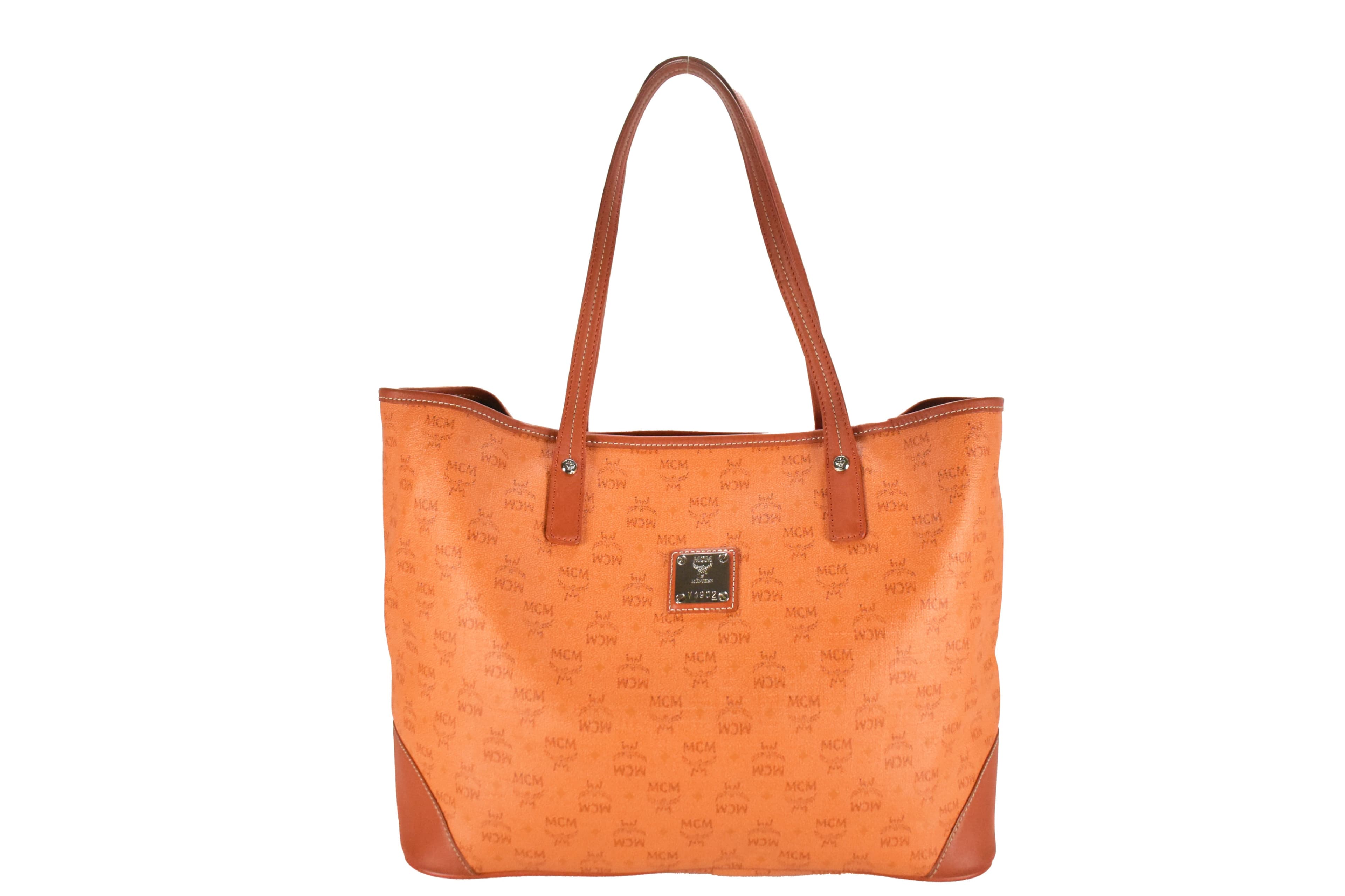 ✅MCM SCHULTERTASCHE vintmarket.de TASCHE SHOPPER ORANGE 3875