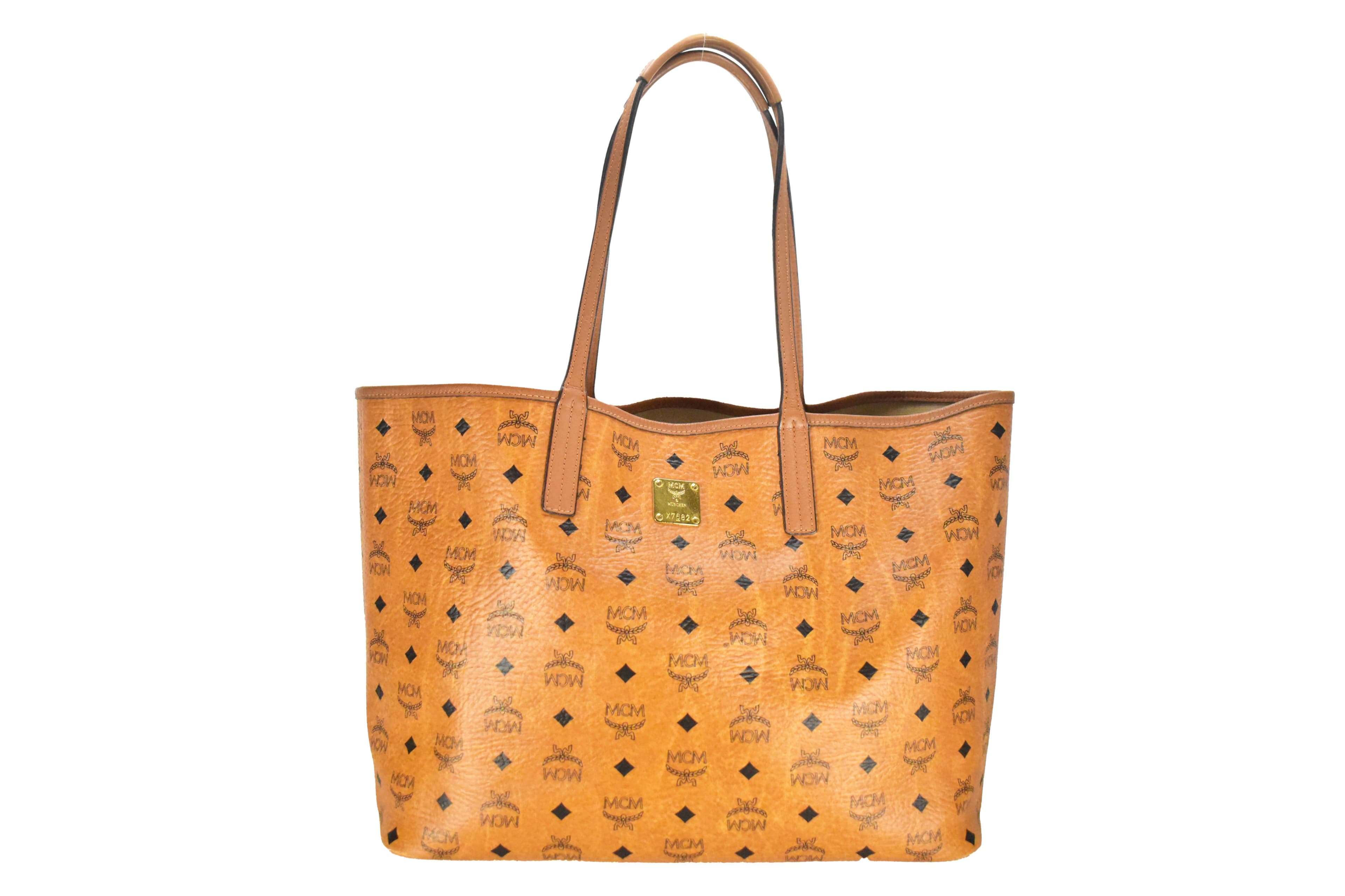 MCM SHOPPER SCHULTERTASCHE TASCHE vintmarket.de COGNAC 3880