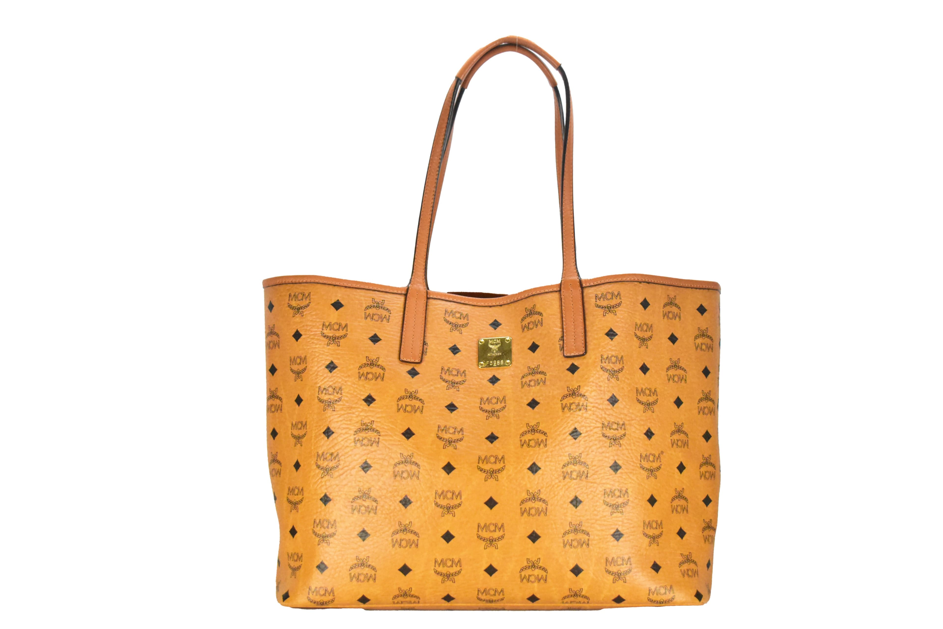 MCM SHOPPER SCHULTERTASCHE vintmarket.de COGNAC 3879