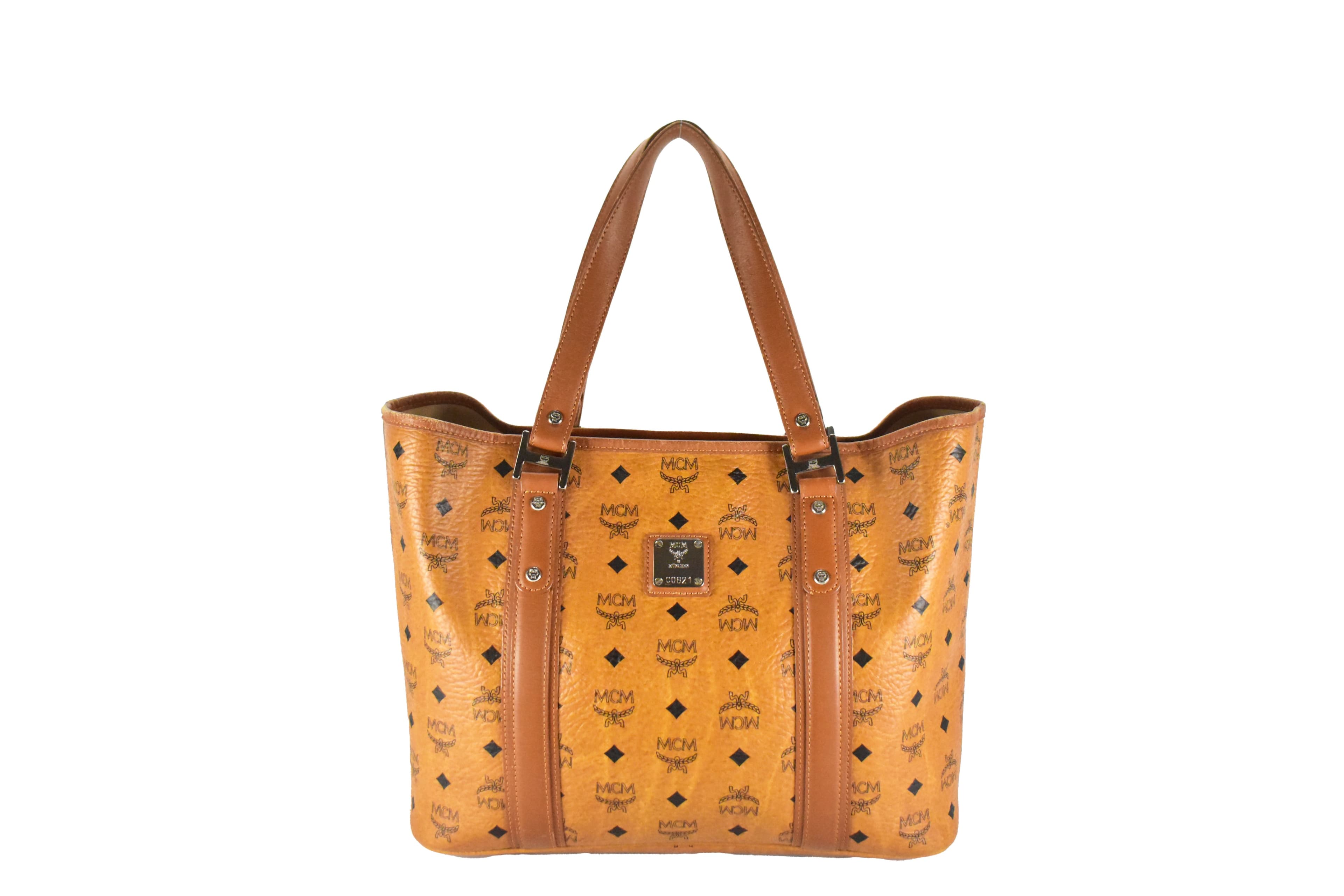 MCM SHOPPER MEDIUM vintmarket.de VISETOS TASCHE COGNAC 3929