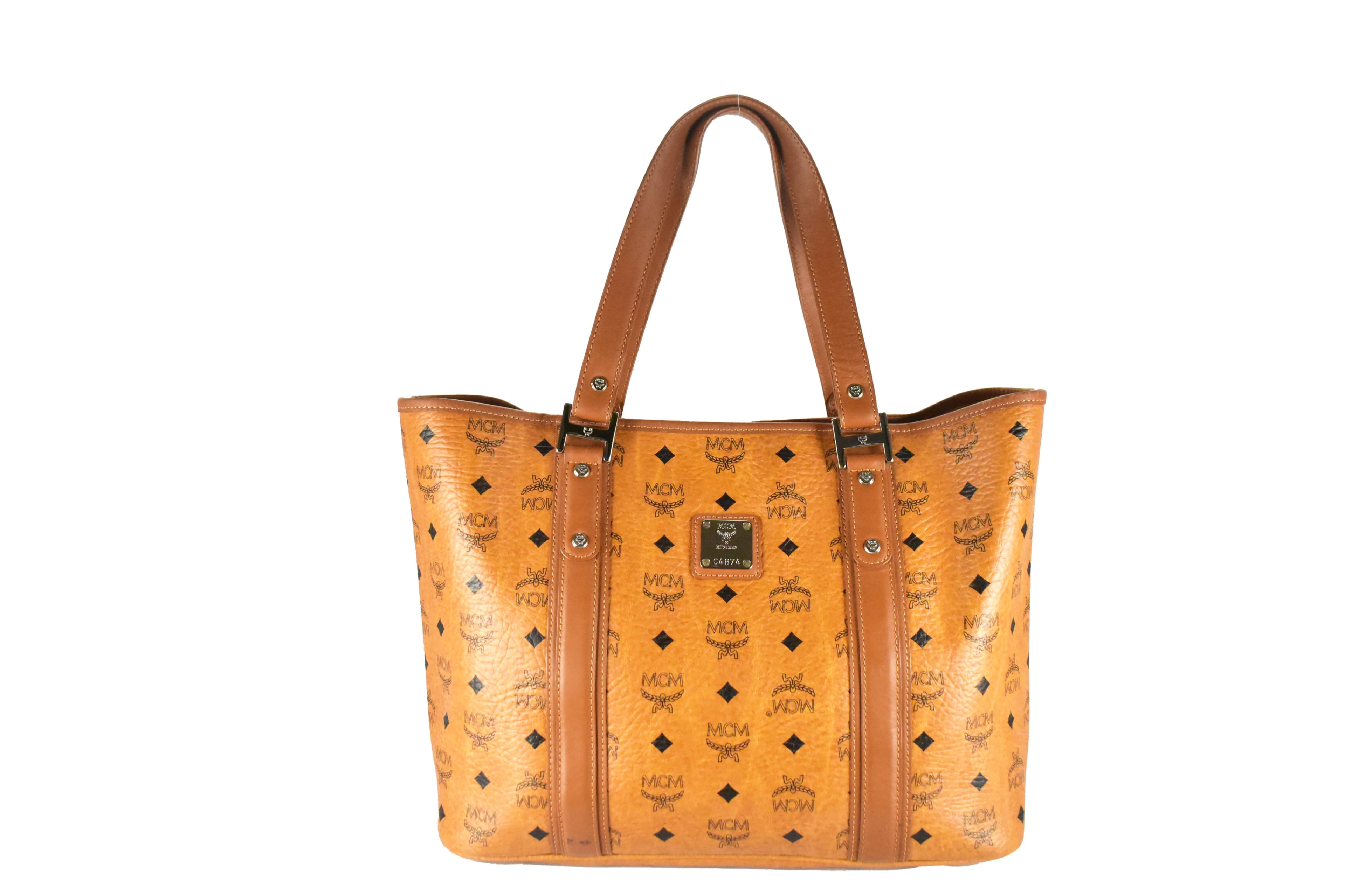 MCM SHOPPER MEDIUM vintmarket.de VISETOS TASCHE COGNAC 4039