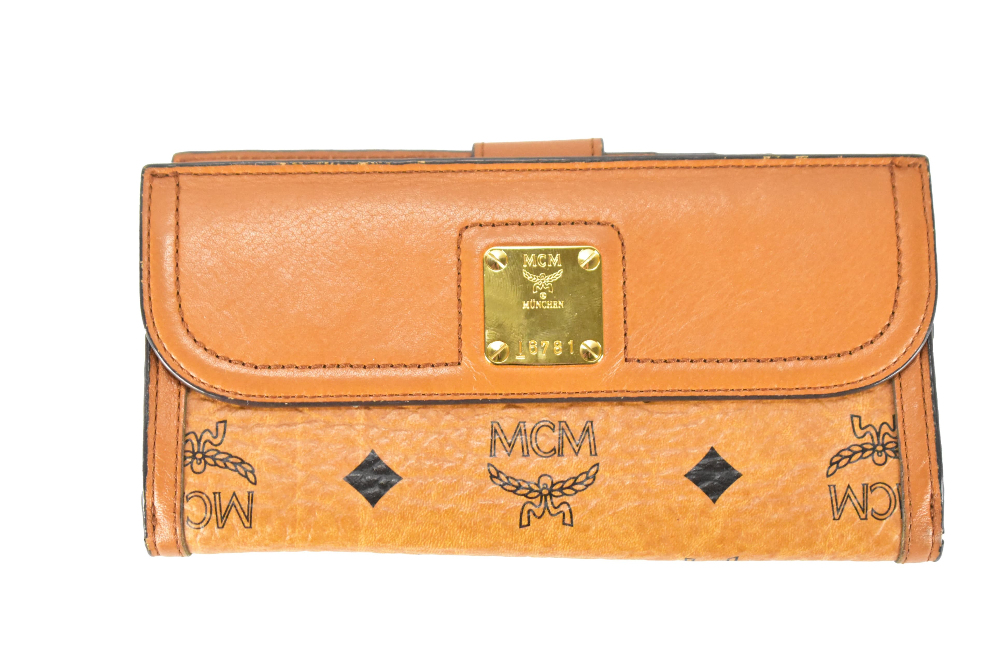 MCM vintmarket.de GELDBEUTEL PORTMONEE GELDBÖRSE COGNAC 4068