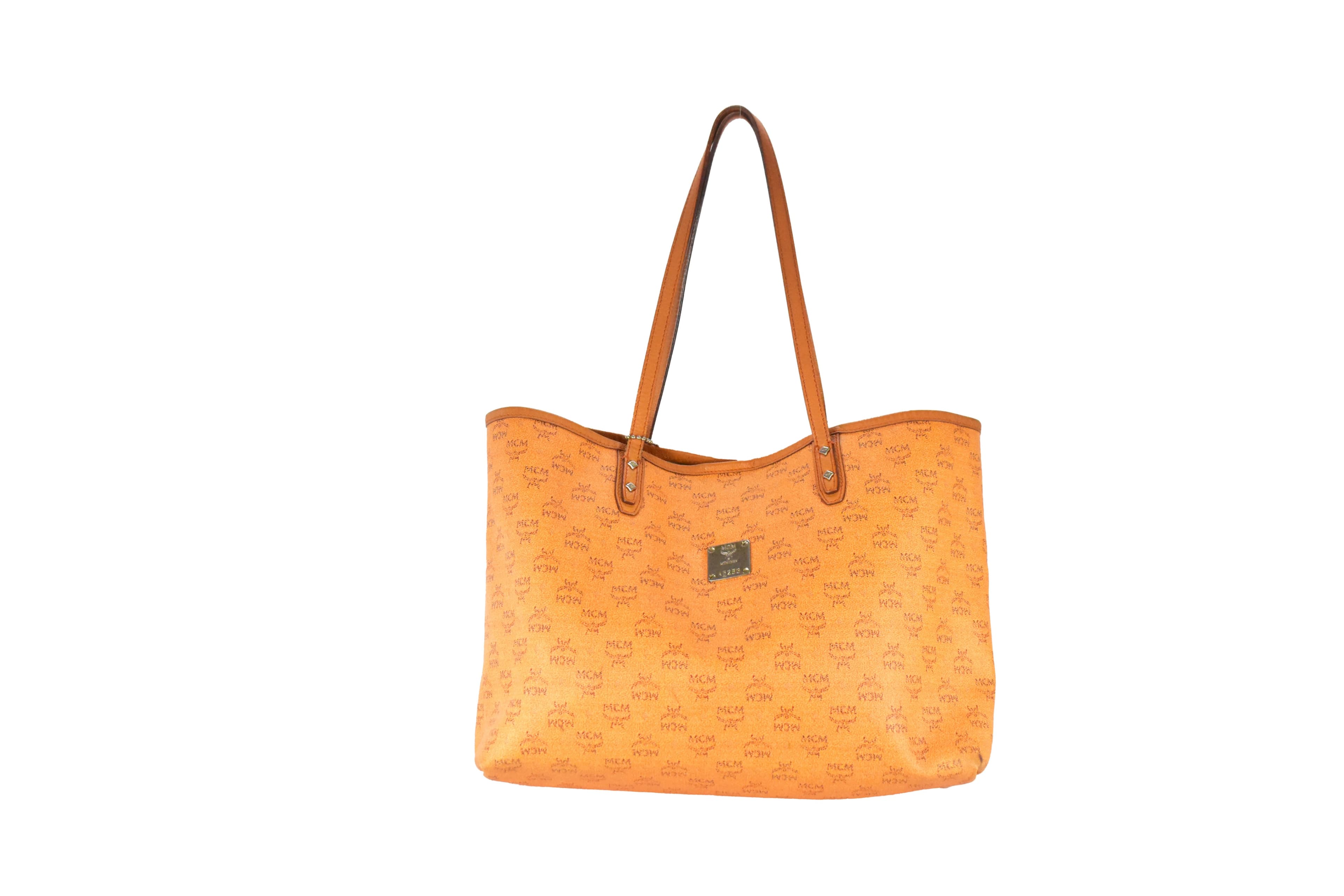 ✅MCM SCHULTERTASCHE vintmarket.de TASCHE SHOPPER ORANGE 4078