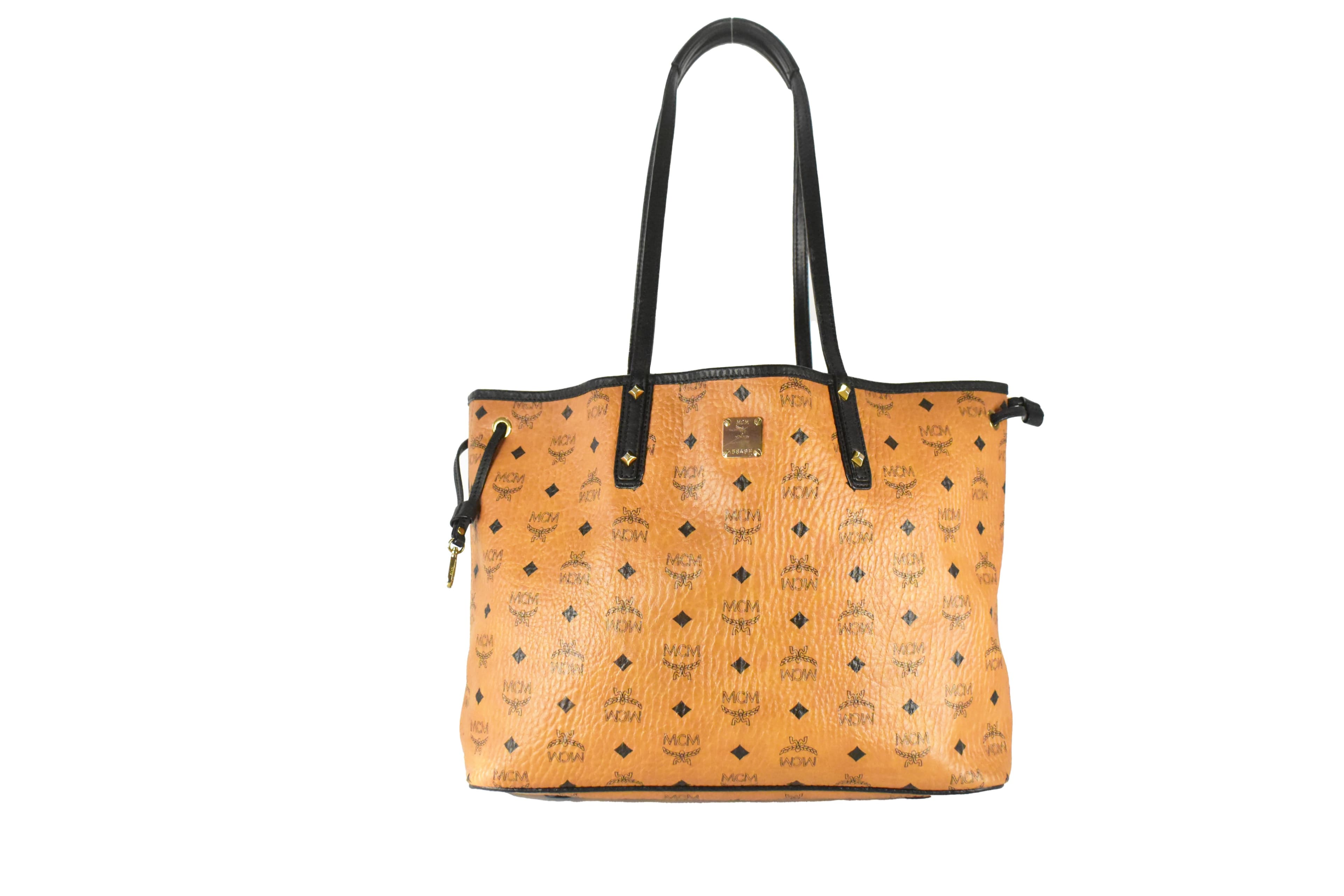 MCM LIZ SHOPPER MEDIUM vintmarket.de WENDESHOPPER COGNAC 4080